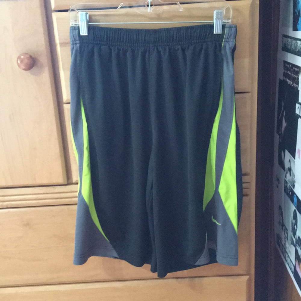 Grey & Green Nike Gym Shorts